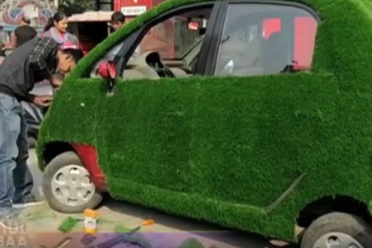 pollution, Ashok goyal from Meerut is giving message of saving environment with his green nano car