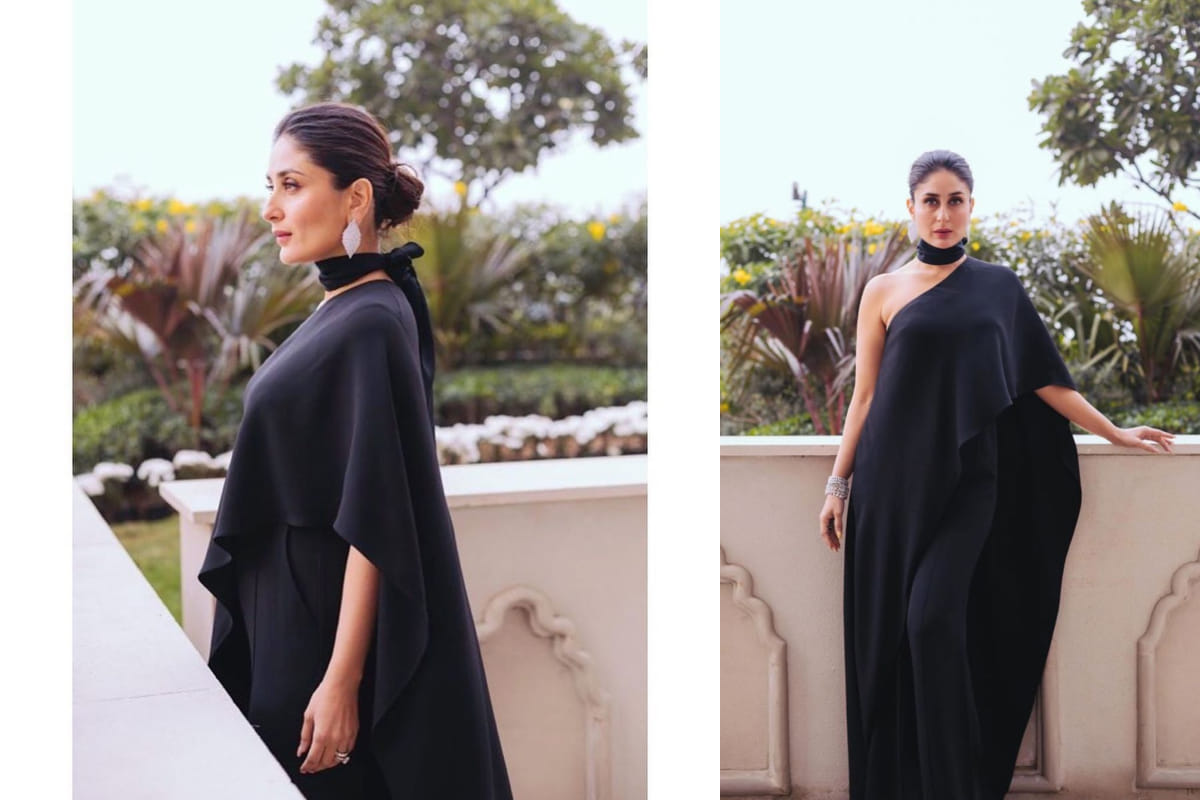 kareena kapoor looks gorgeous in all black jumpsuit by elie saab at ht summit