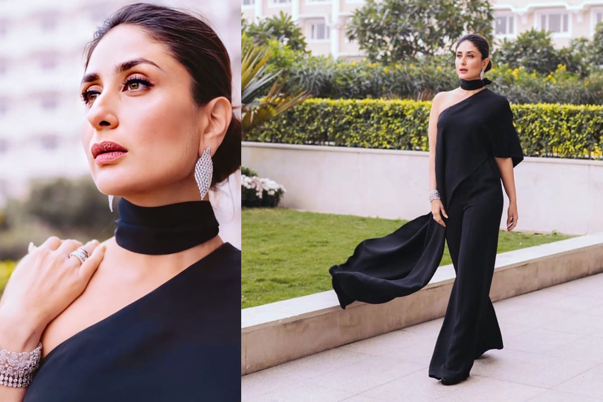 kareena kapoor looks gorgeous in all black jumpsuit by elie saab at ht summit