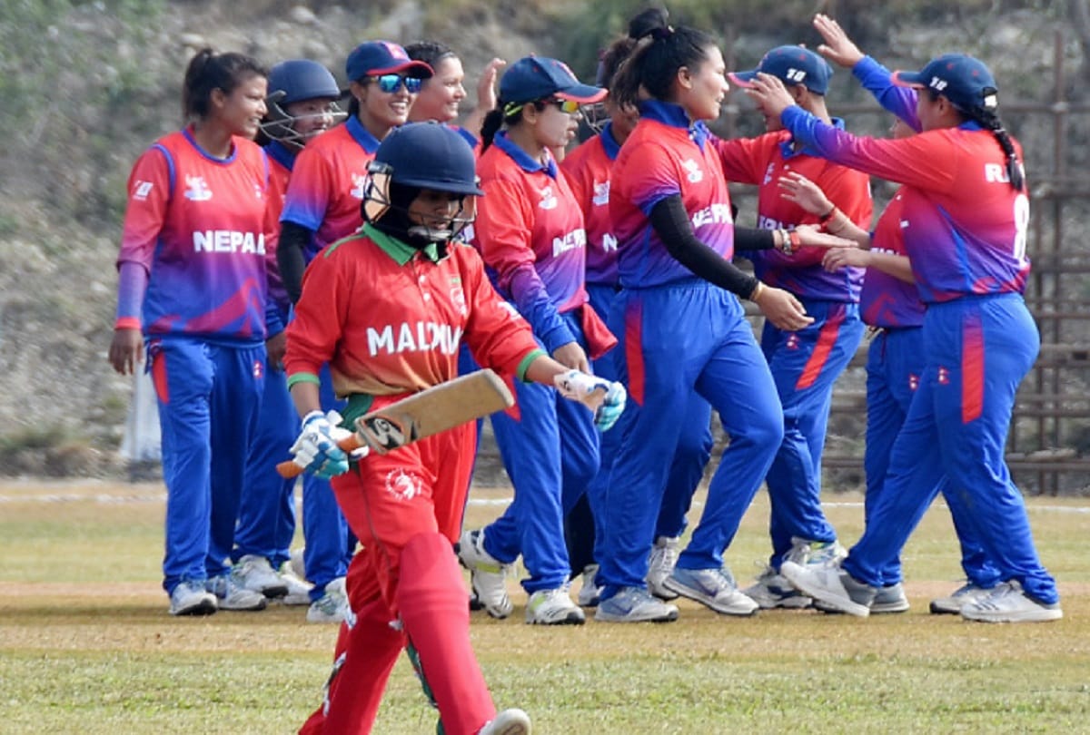 SAG 2019 Maldives women team all out at 8 runs against nepal anjali takes 4 wickets