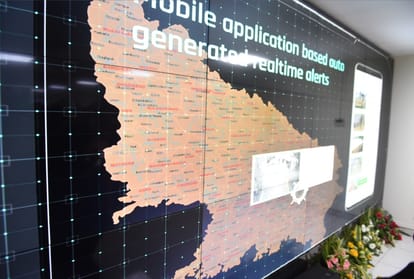 CM inaugurates video wall in command center of jail headquarters.