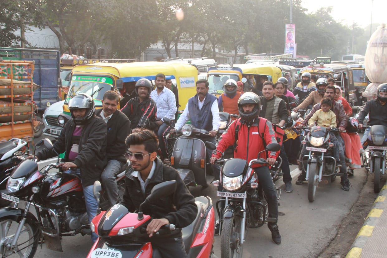 traffic jam during cm tour