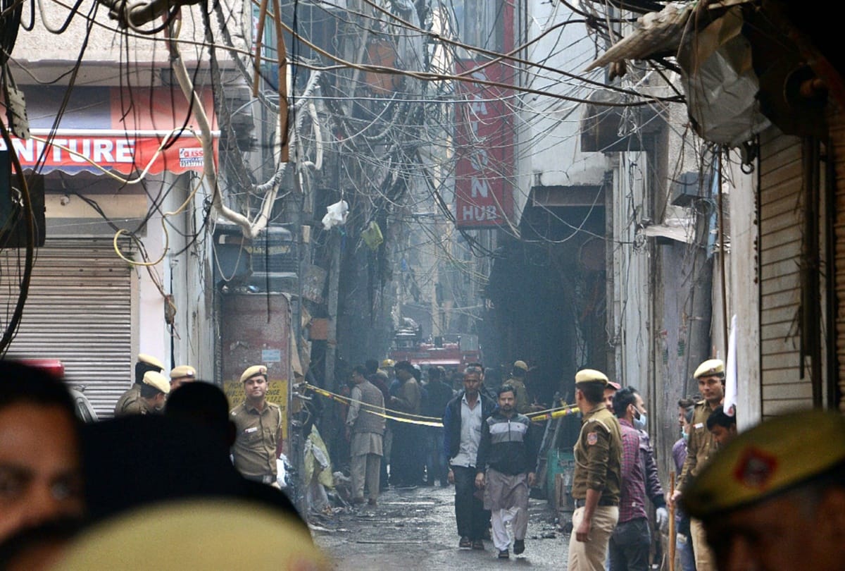 Only one Exit Gate in Anaj Mandi Fire Factory