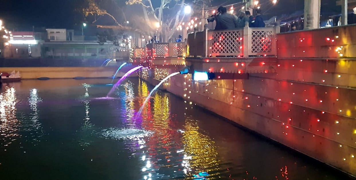 ganga, lighting, colorfull, soron, kasganj