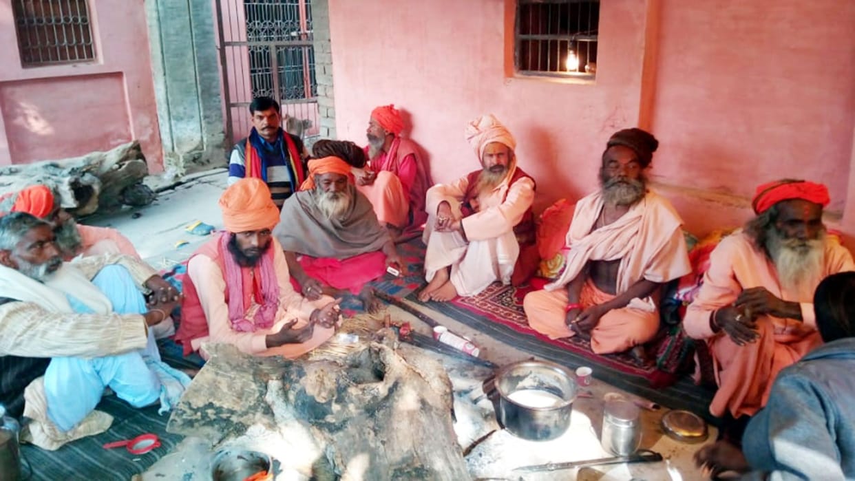 naga sadhu, margsheersh mela, soron, kasganj