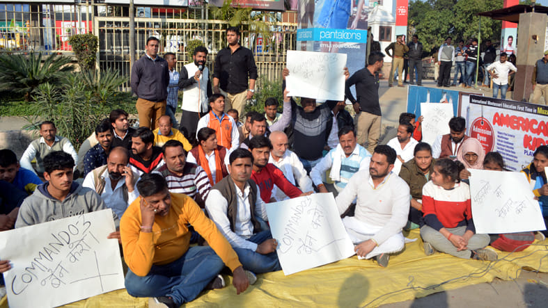Players protest against Commando-Three