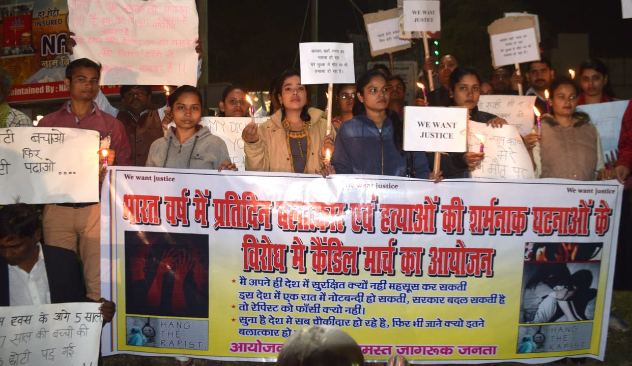 People demonstrated in Prayagraj against Unnaon Kand