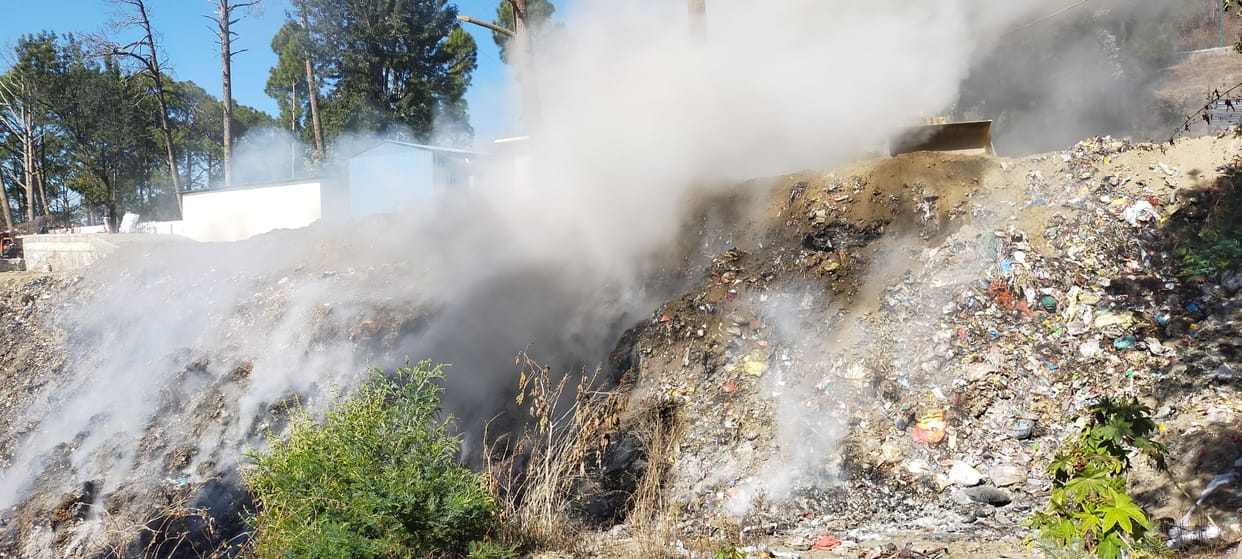 Flames again ignite in garbage dumping zone built near NTD