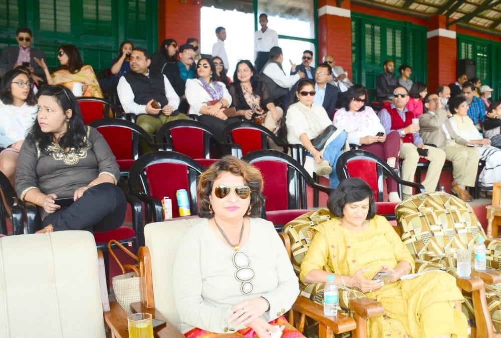 Horse race organized in Lucknow Racecourse.