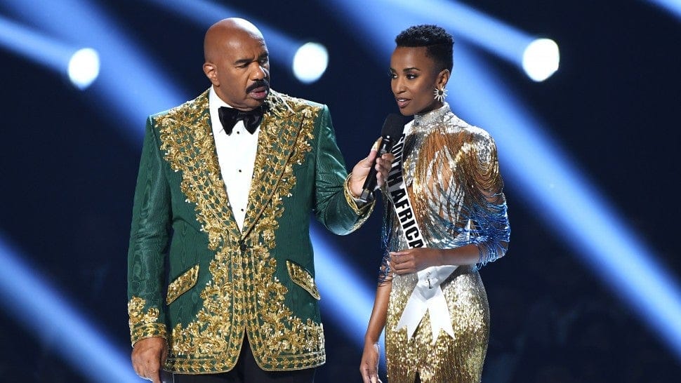 Miss Universe 2019 winner Zozibini Tunzi from South Africa Vartika Singh crashes out