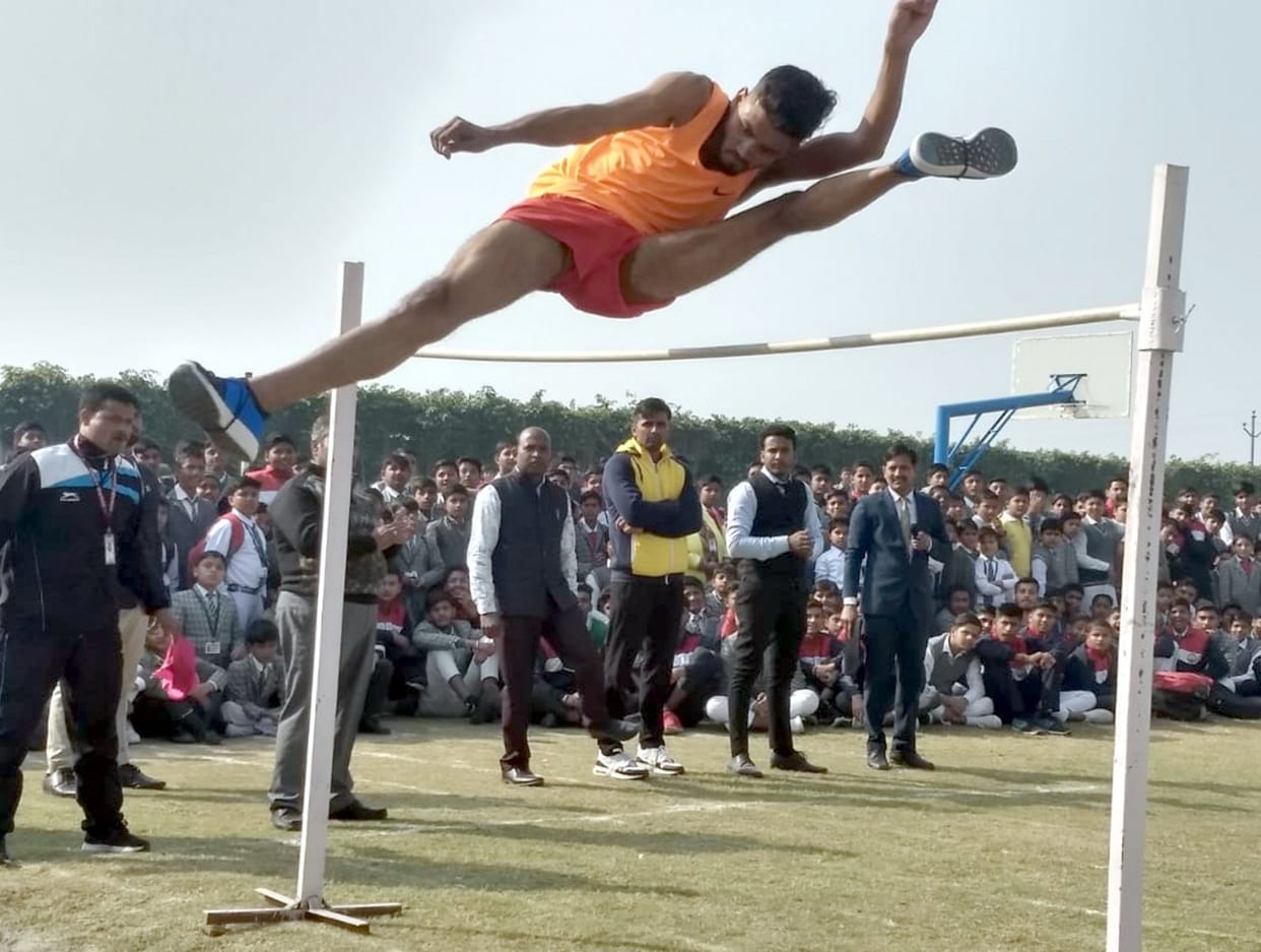 Sun in high jump and Paras first in race