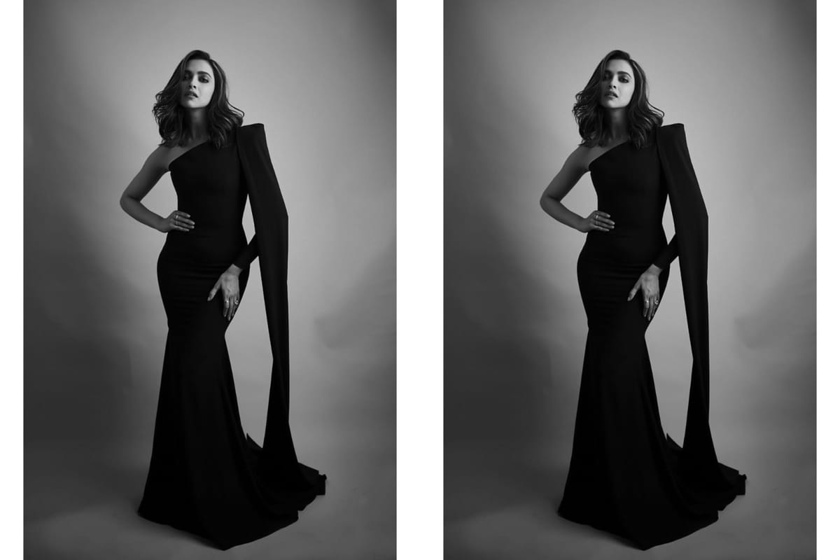 deepika padukone classy look in short hair black bodycon dress at chhapak promotion
