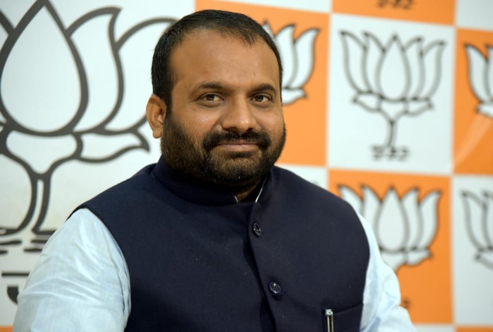 press conference of UP BJP spokesperson dr. chandra mohan in lucknow