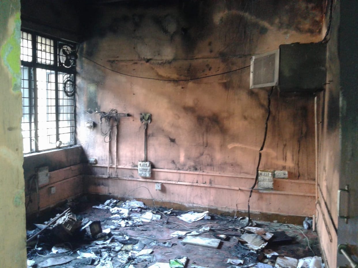 Fire in Mauranipur Kotwali