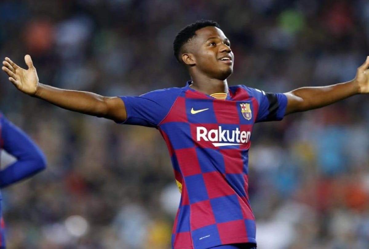 Barcelona's Ansu Fati becomes youngest player to score goal in Champions League
