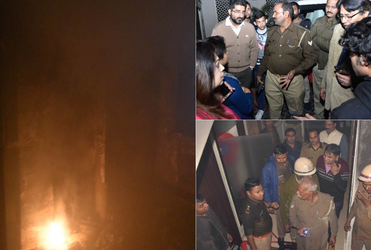 fire broke out in 14th floor of shalimar grand apartment in lucknow