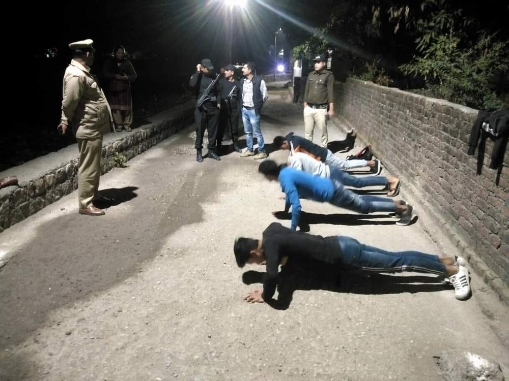 Police parade of youths playing pubg in rishikesh