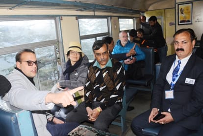 UNESCO team inspects kalka shimla heritage track, travels in steam engine