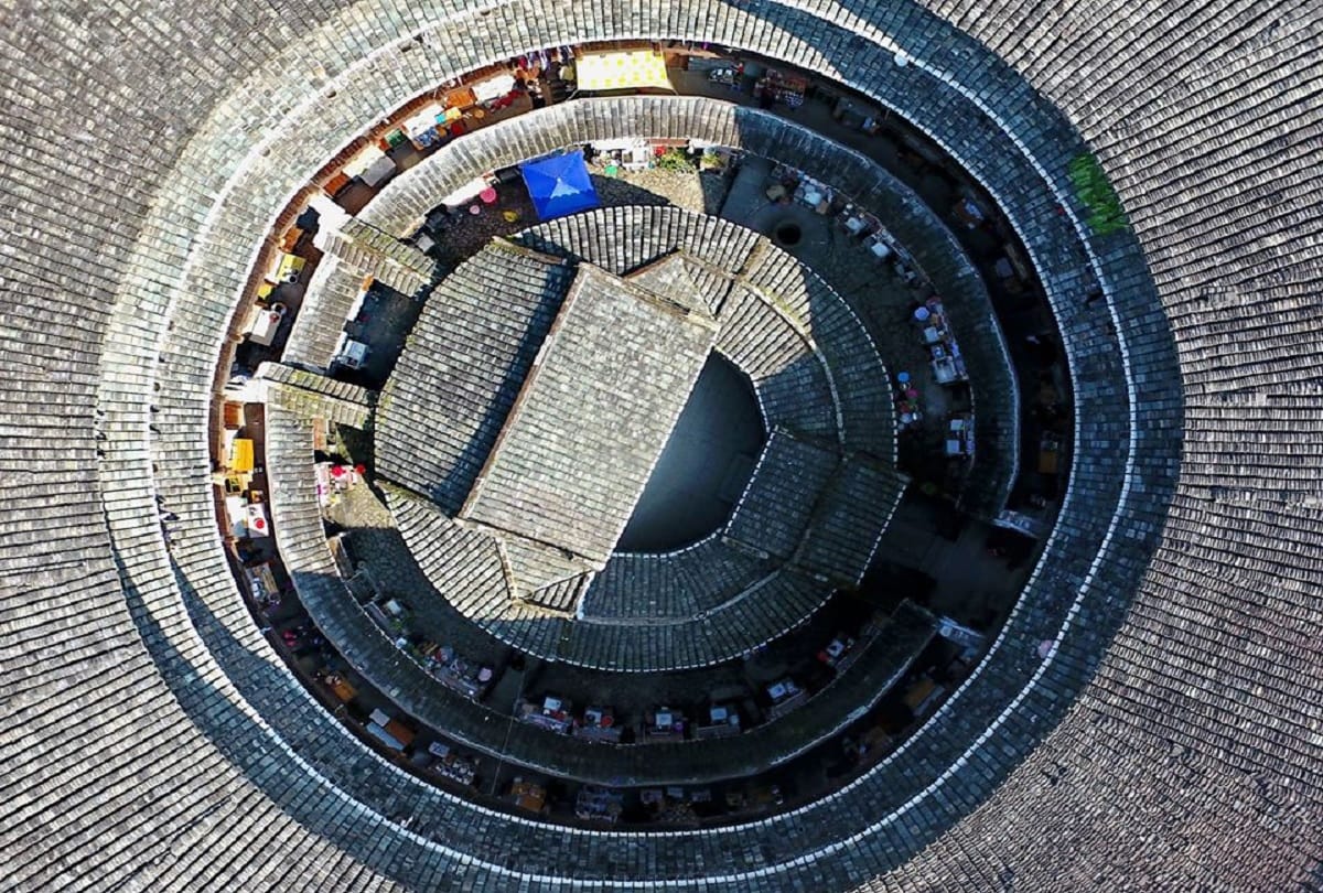 Tulou village is a traditional hakka people residence in Fujian China