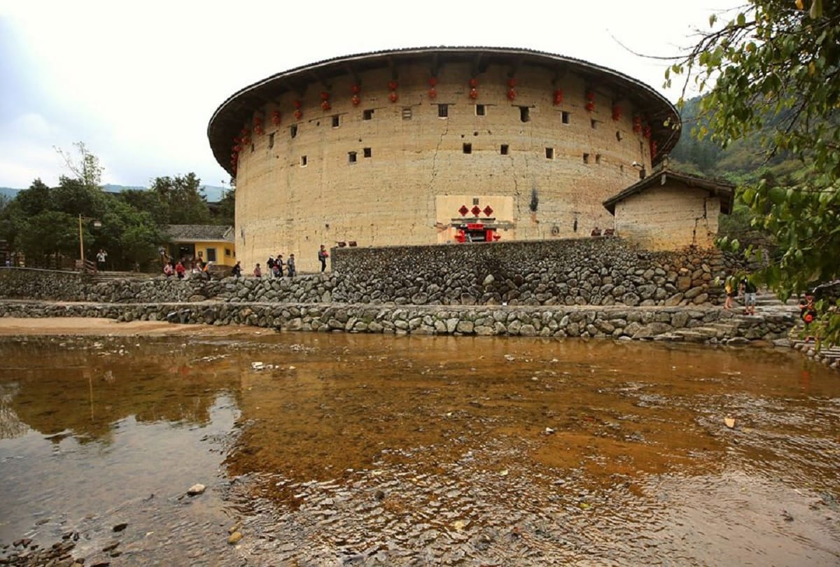 Tulou village is a traditional hakka people residence in Fujian China