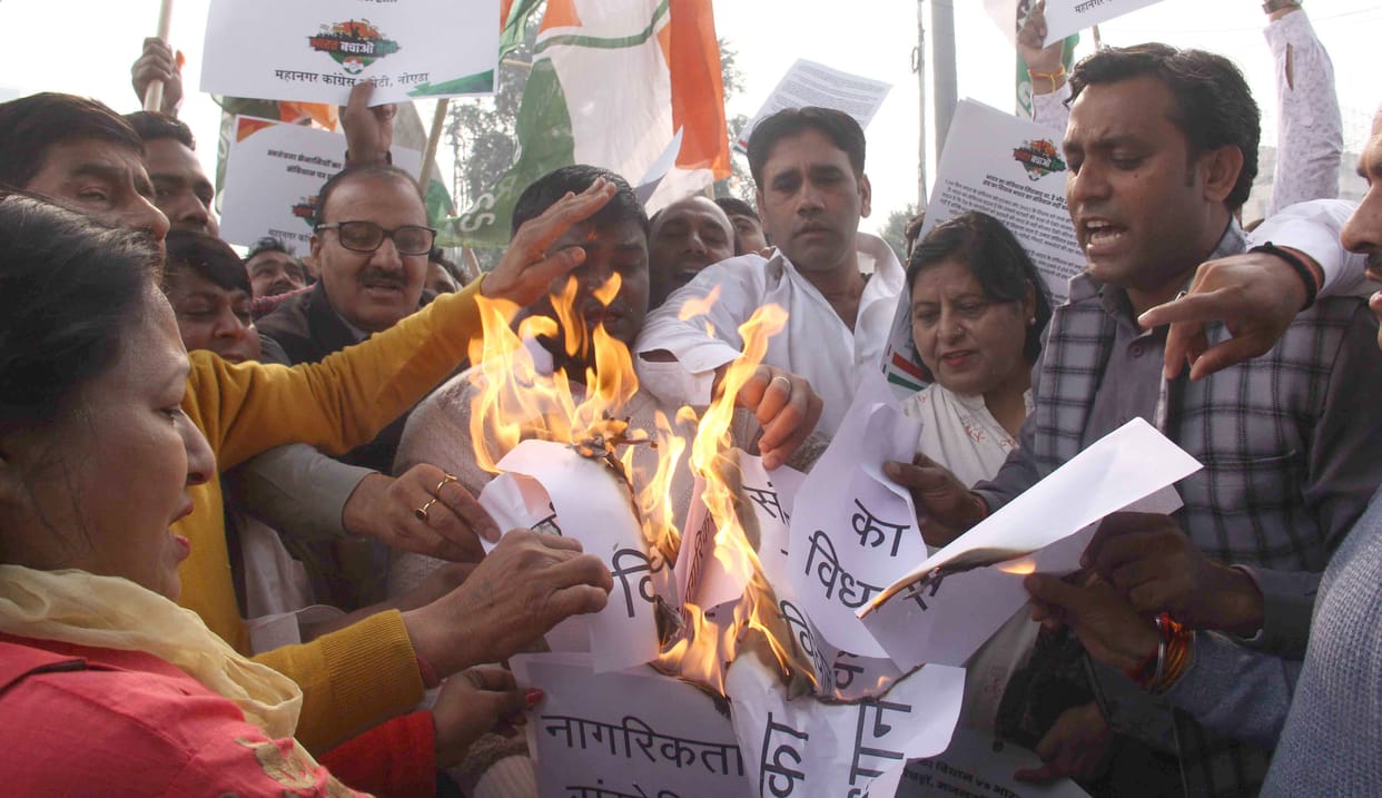 Congress protest and march against CAB