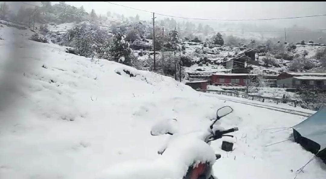 heavy snowfall in auli uttarakhand