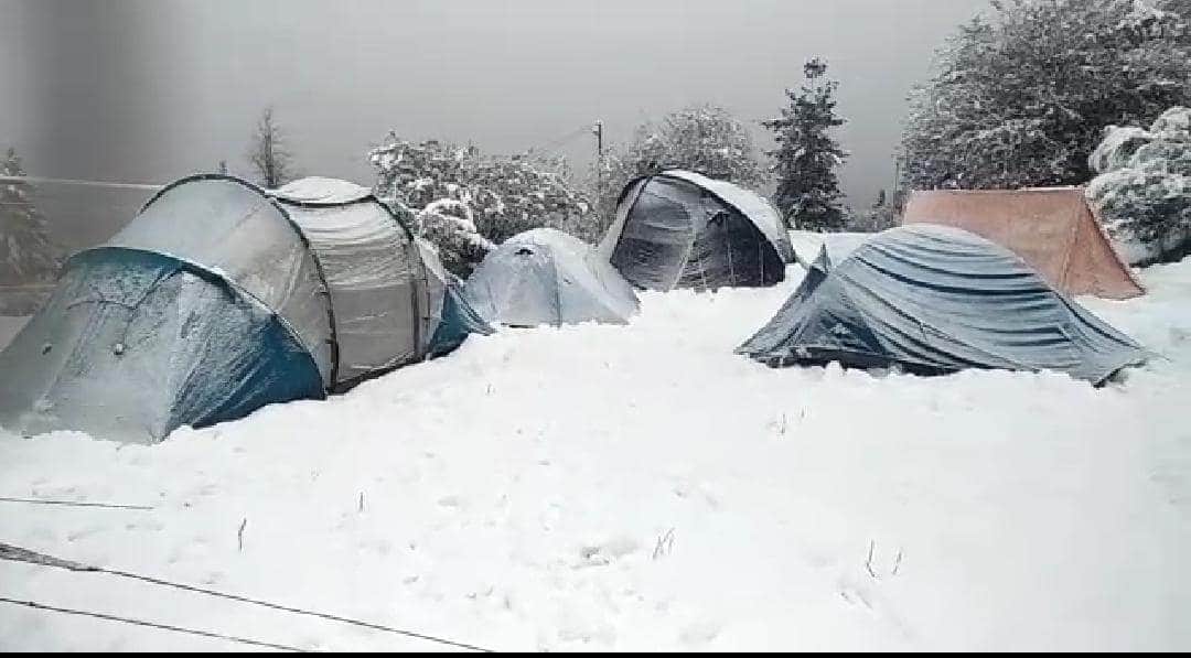 heavy snowfall in auli uttarakhand