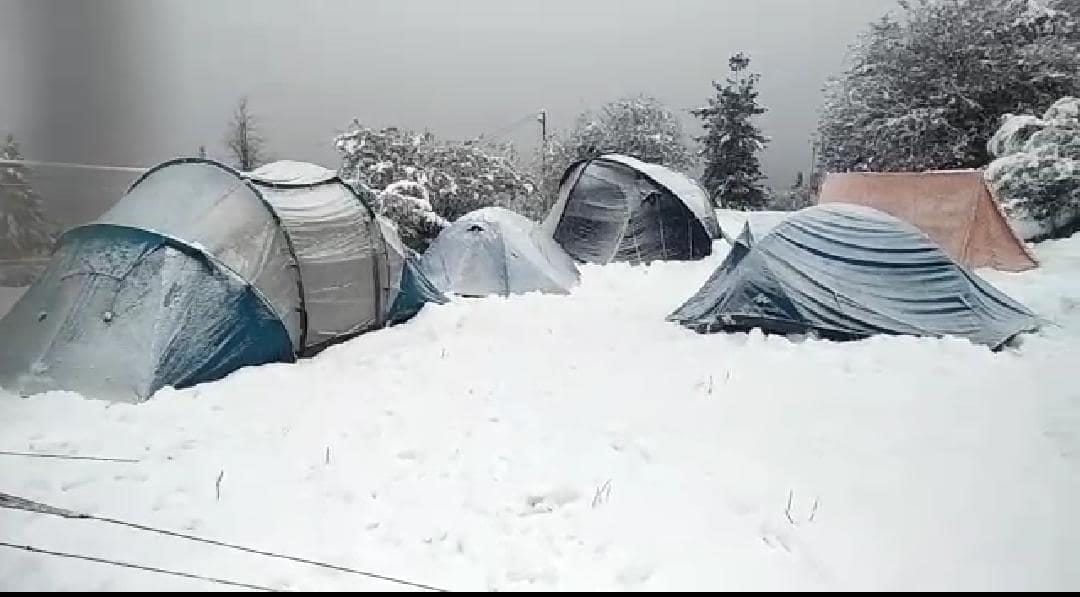 heavy snowfall in auli uttarakhand
