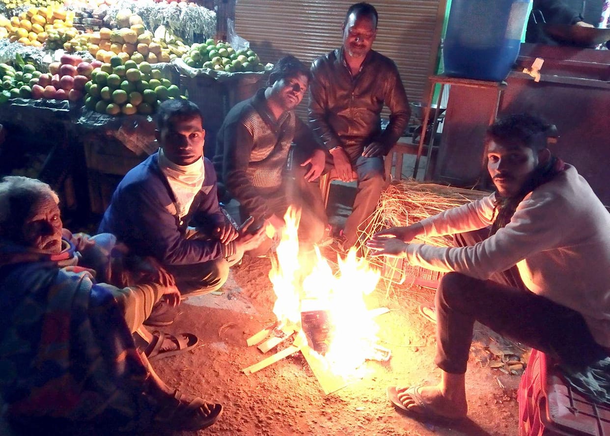 Cold: Rain shelters and bonfire absent from the city