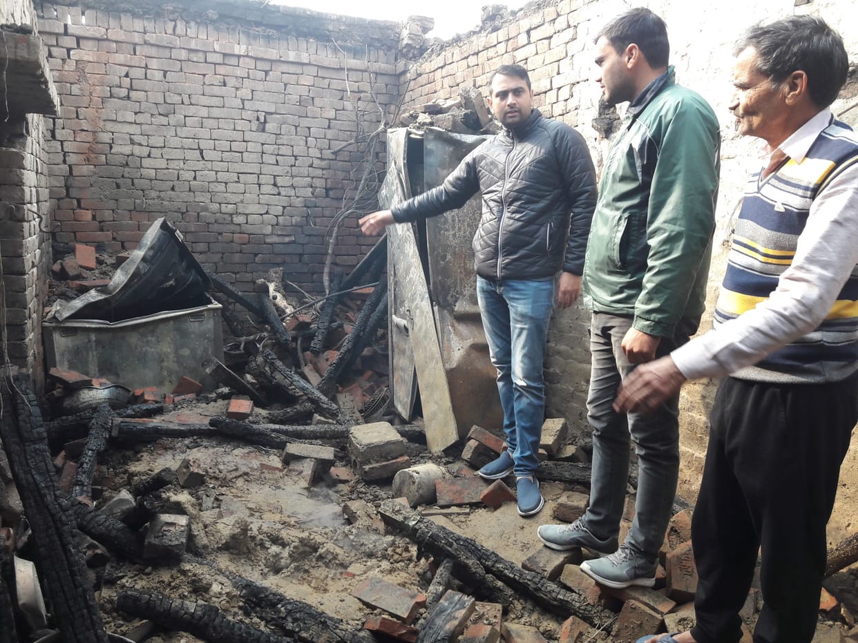 Cylinder torn in Jiwana Gullian village