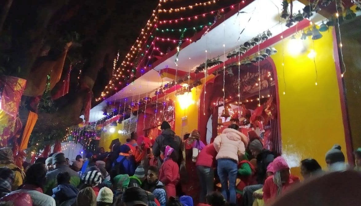 Mother Kokila blessed the devotees