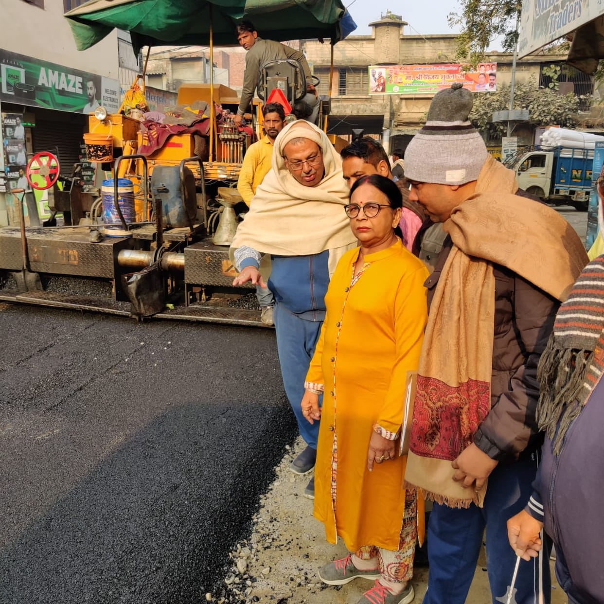 Construction of Grass Market Road