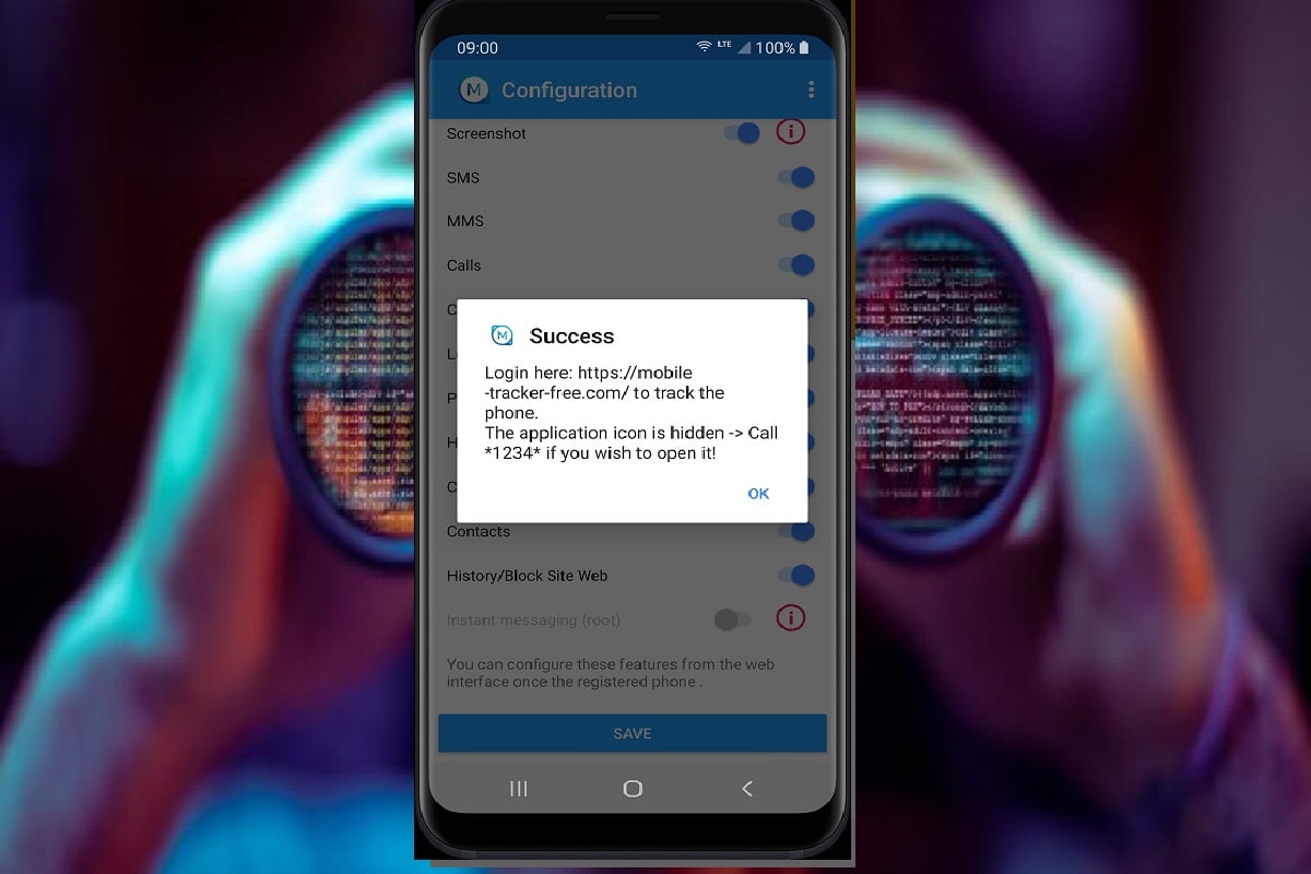 stalkerware app notification