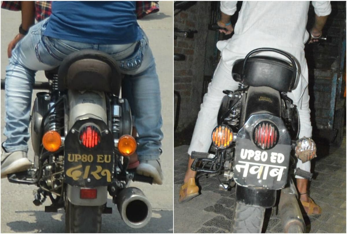 traffic rules violation by stylish number plates in agra