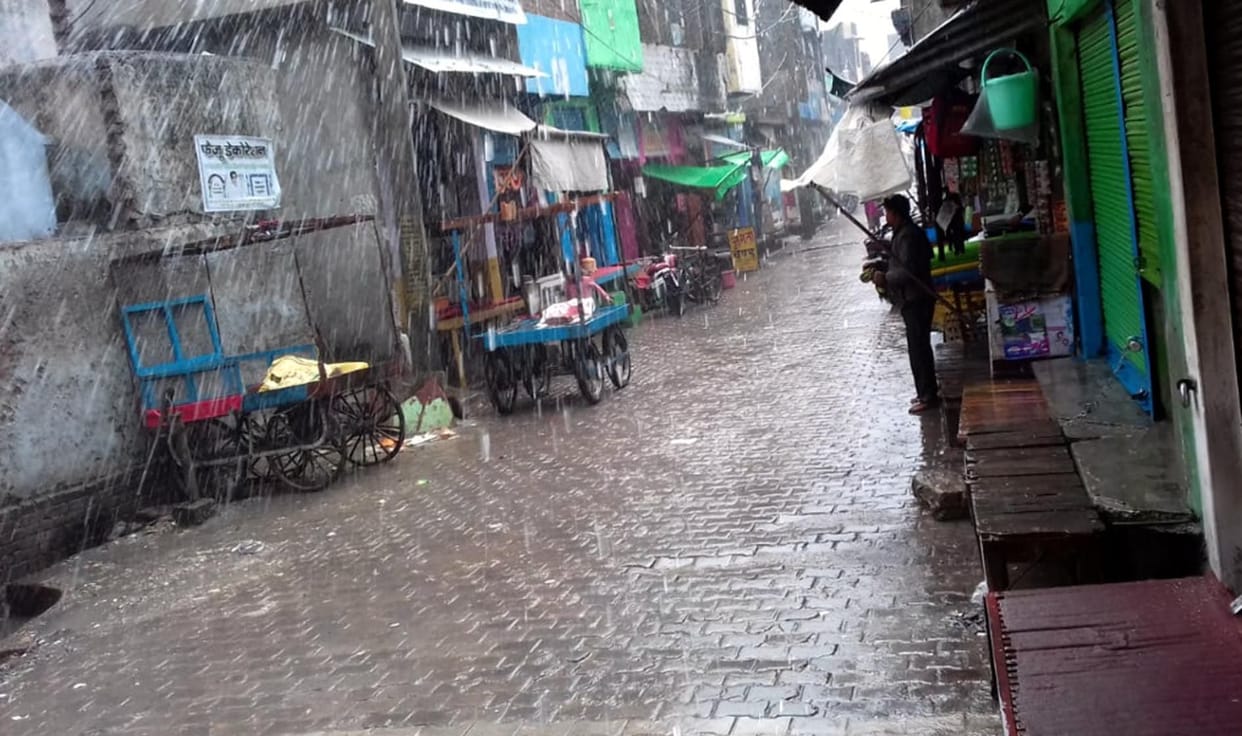 rain fall, weather, water, kasganj
