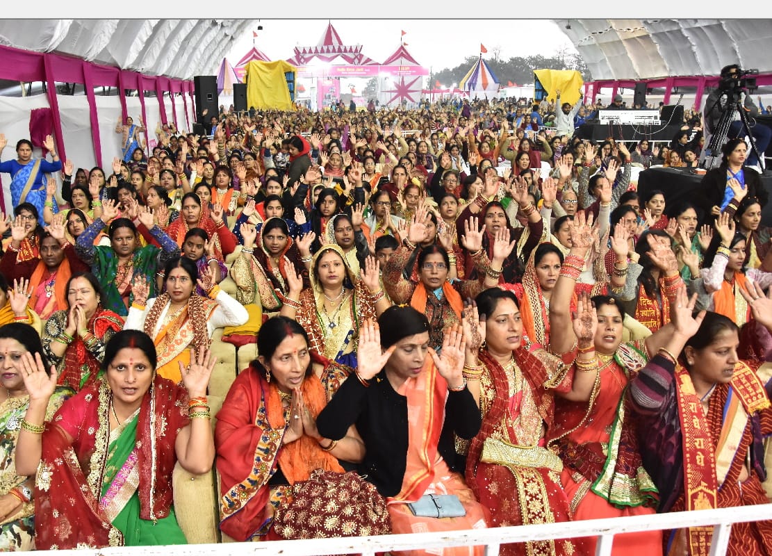 divya jyoti jagriti sansthan sadhvi aastha bharti bhagwat katha sixth day at champa park gorakhpur