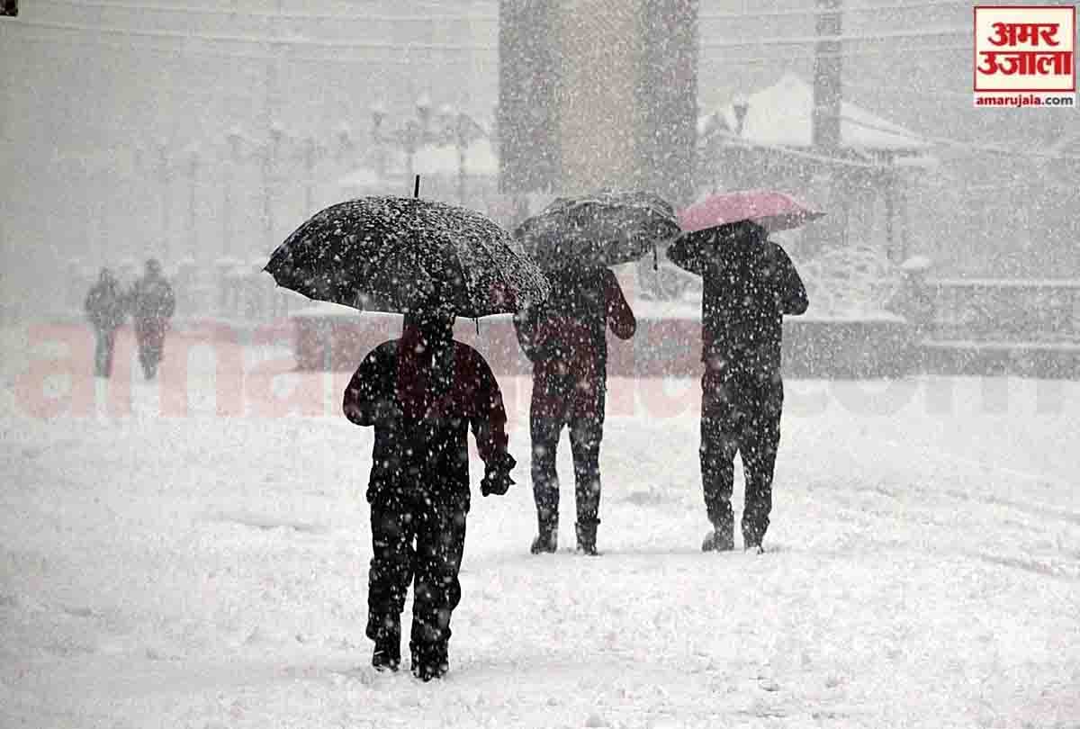 fresh snowfall in jammu kashmir, jammu srinagar highway closed, flights cancelled from srinagar
