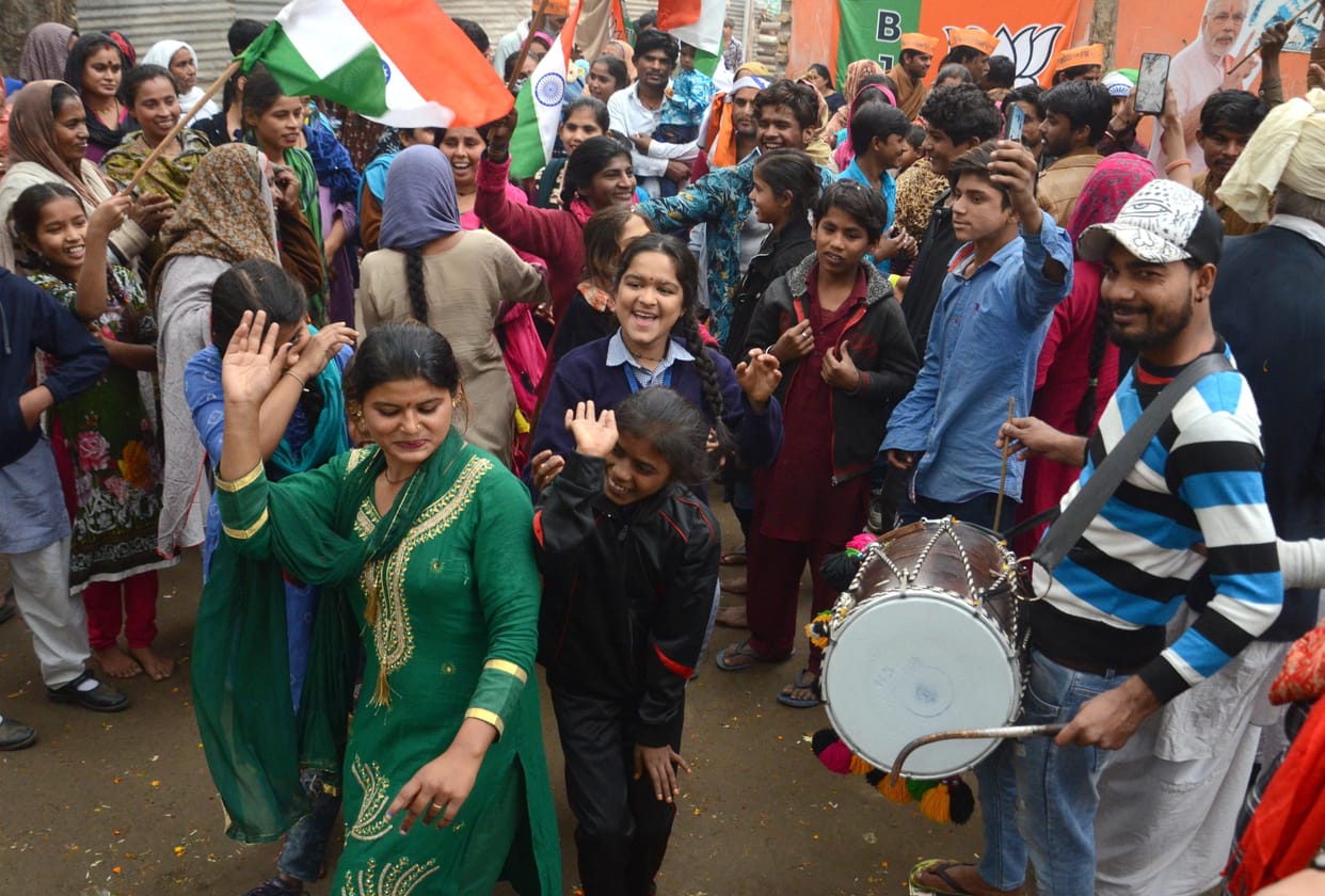 Celebration in Hindu refugee camp
