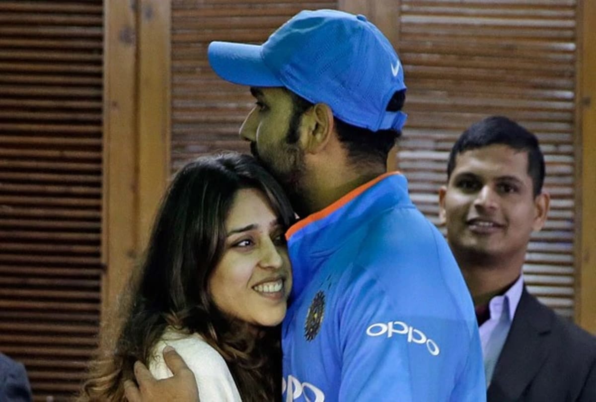 Rohit Sharma scored his third double century on this day, wife ritika got emotional