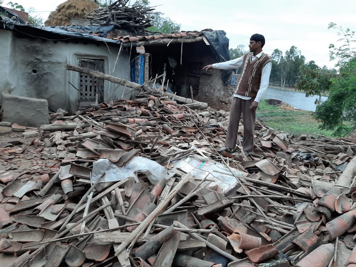 House collapsed due to rain, four children buried in debris