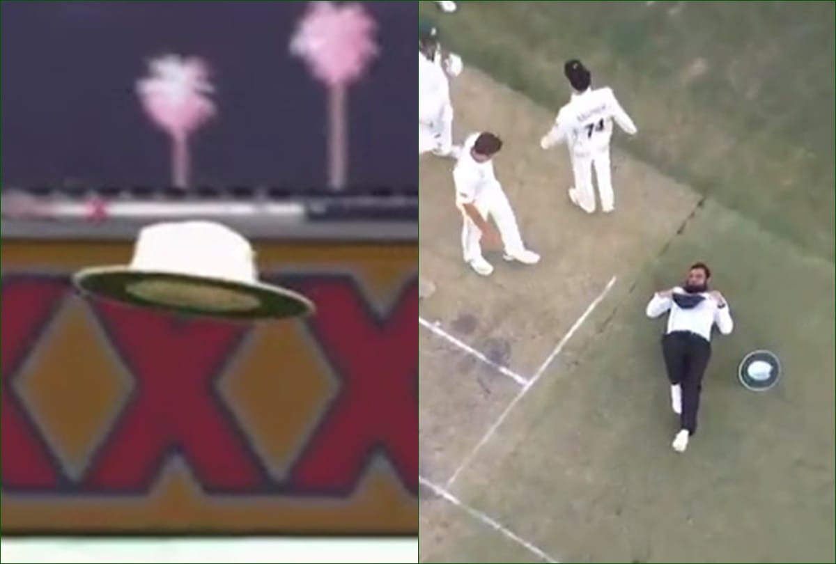 AUS vs NZ Umpire Aleem dar played with smith later got injured by throw in perth test