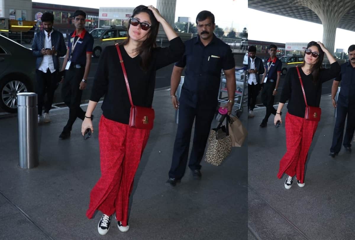 kareena kapoor carry red sling small bag price is 2.1 lakh