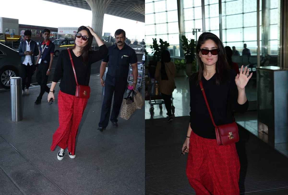 kareena kapoor carry red sling small bag price is 2.1 lakh