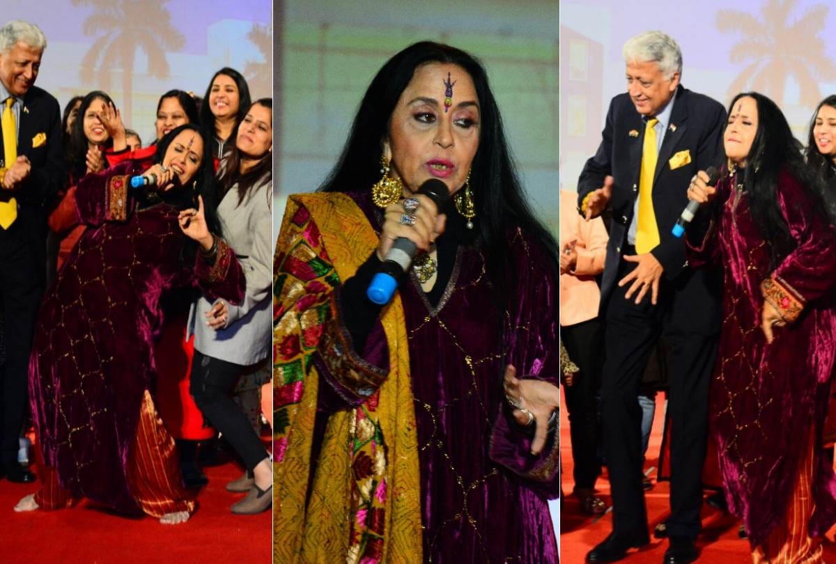 singer ila arun reached at foundation day celebrations of jaipuria school in lucknow