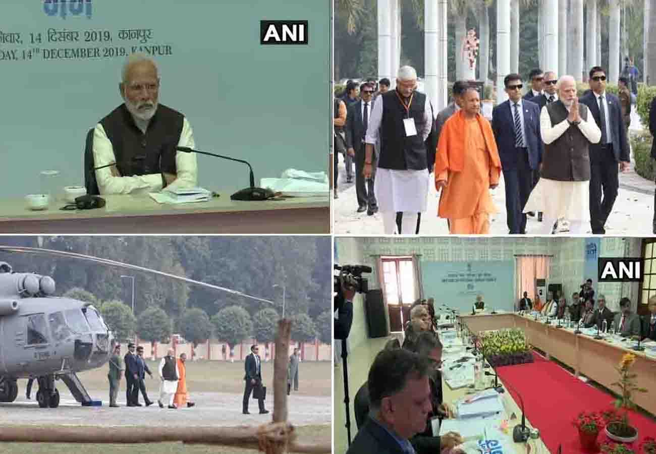 pm modi in kanpur for review meeting of namami gange project