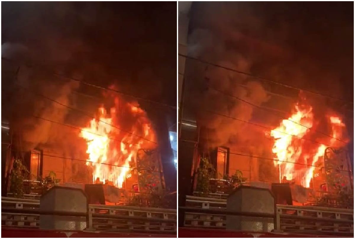Fire breaks out a house in Shalimar Bagh area Six people including three children rescued