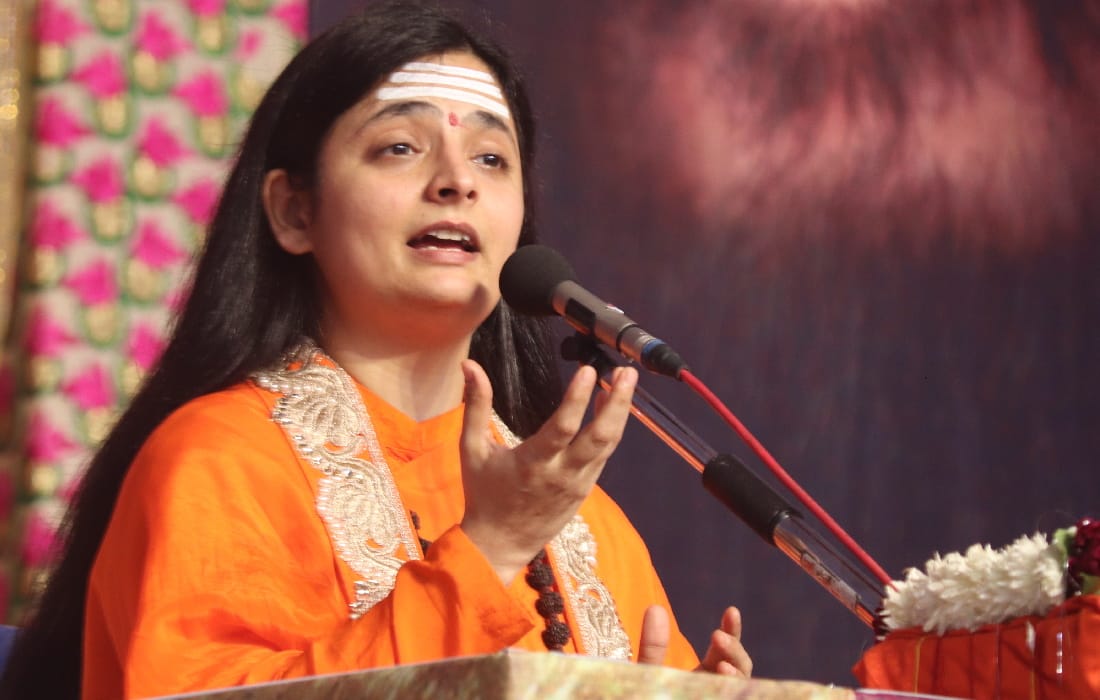 divya jyoti jagriti sansthan sadhvi aastha bharti bhagwat katha last day at champa park gorakhpur