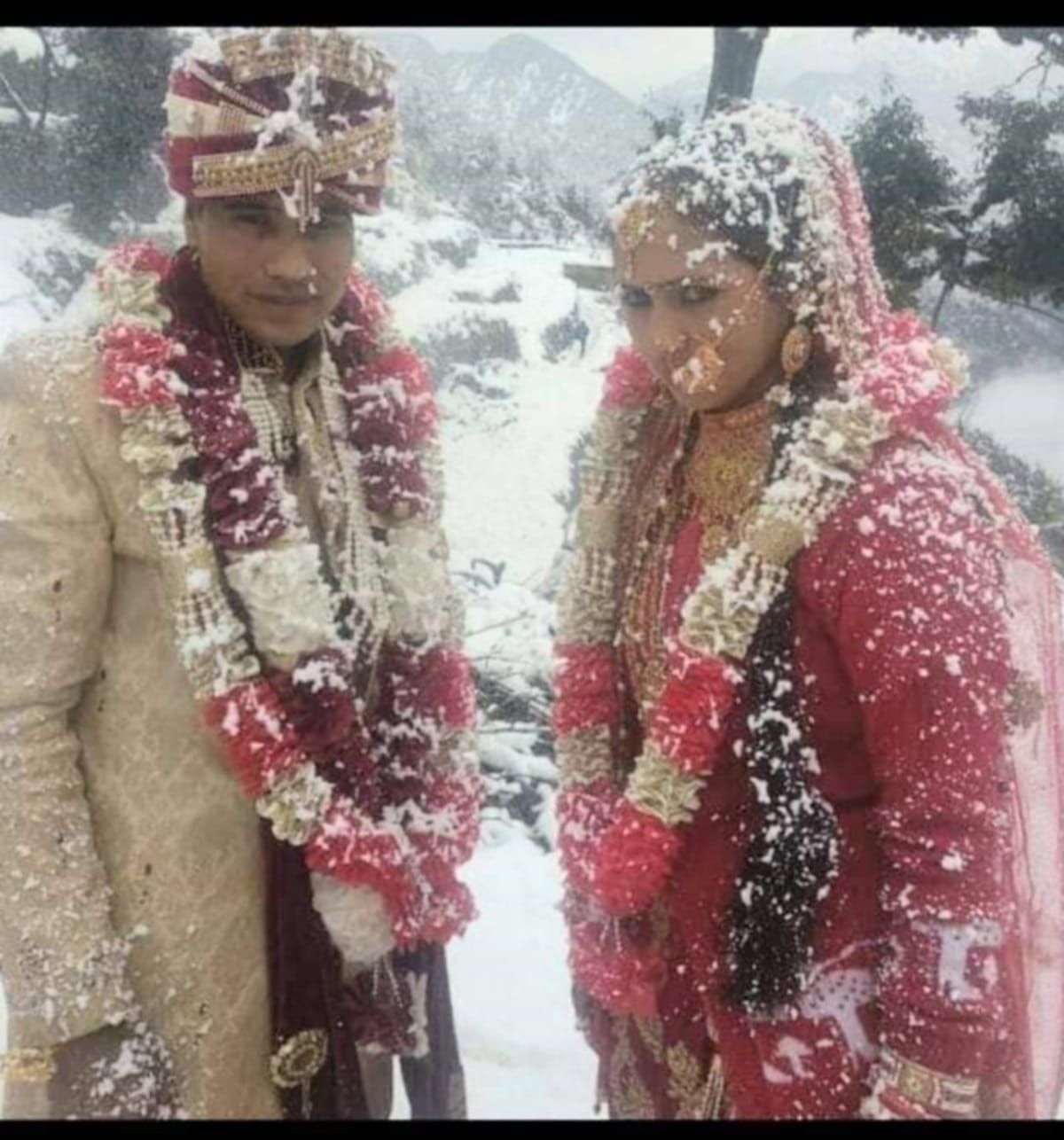 heavy snowfall in Uttarakhand marriage celebration in hilly area