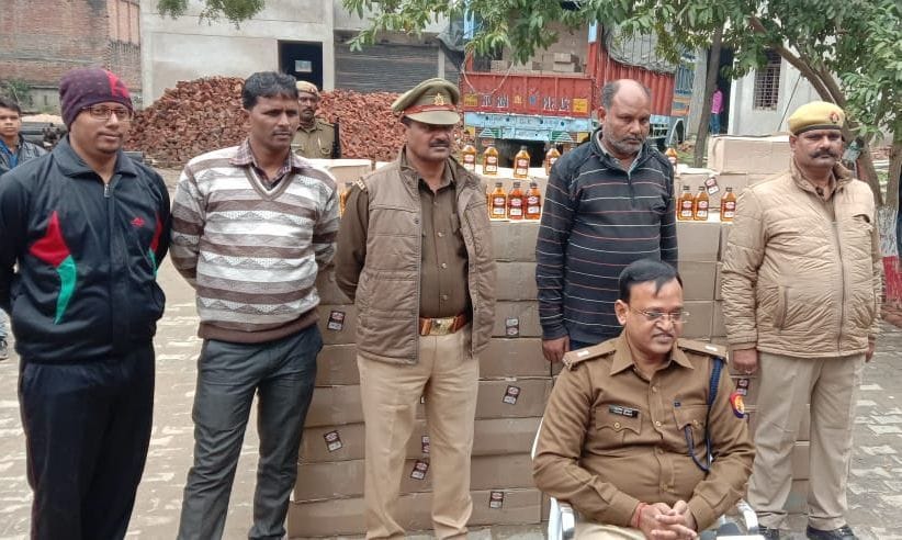 Truck driver arrested with 40 lakh desi liquor