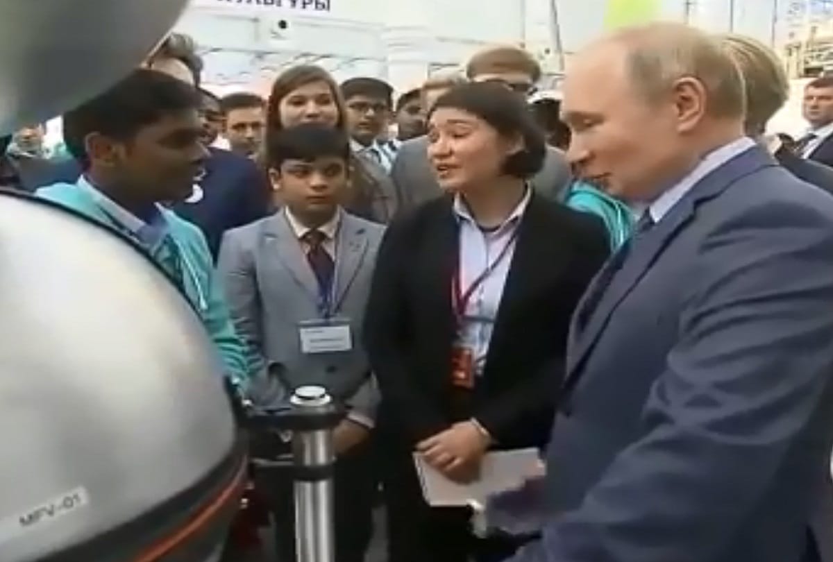 Happy with Indian student project Water dispenser, Putin says students like you come to Russia